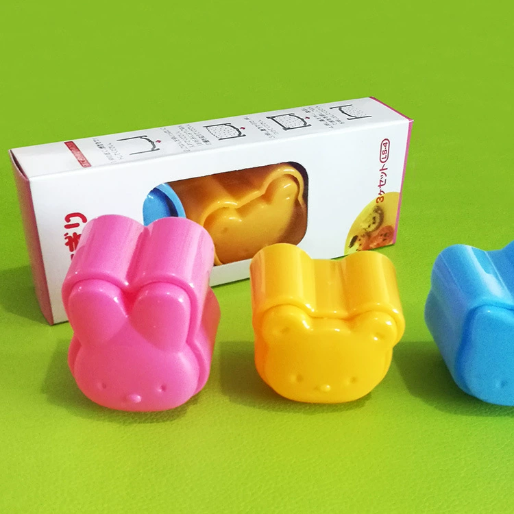 Набор форм, 3 штуки: мультяшные зайчик и медведь, handmade пластиковые molds для детских поделок и DIY по кормлению животных