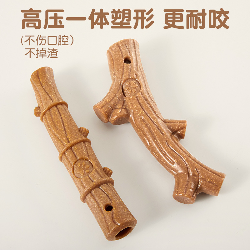 Nuevos juguetes para perros transfronterizos varitas de dientes para perros masticar juguetes de madera y plástico resistentes a la mordida de dientes limpiadores juguetes para perros