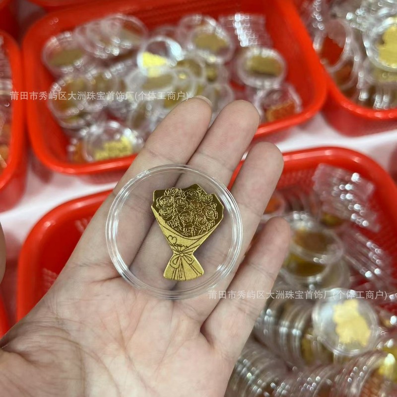 水贝足金999手机贴暴富招财神发财好运黄金贴纸金卡金片定 制批发|undefined
