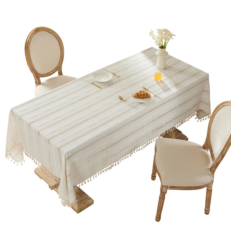2025 nuevo hueco Jacquard simple mesa de comedor doméstico antideslizante desgaste toallas de mesa de té fábrica directa