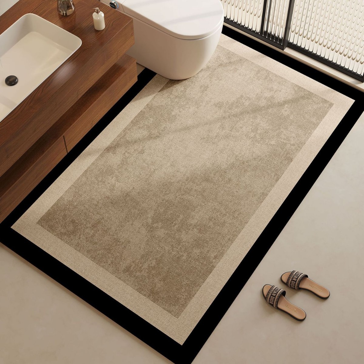 Second-Hand Bathroom Floor Mats, Household Bathroom Door Diatom Mud Floor Mats, Absorbent Mats, Quick-Drying, Easy-Care Anti-Slip Mats