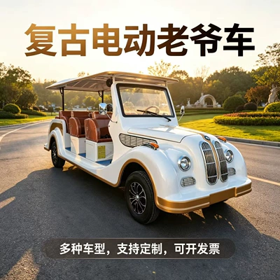 Retro Vintage Sightseeing Car, Tourist Elektrikli qolf avtomobilləri