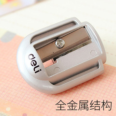 得力文具0596卷筆刀削筆器鋅合金金屬轉筆刀削筆刀學生用品批發