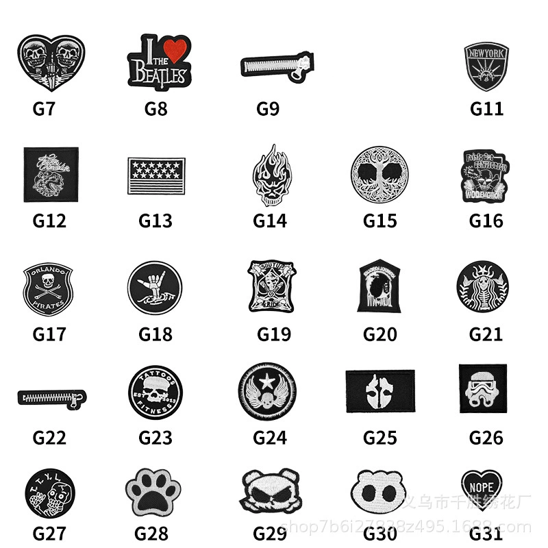 Призрак голова вышивка аксессуары для одежды патч значок обувь и головные уборы аксессуары для багажа Вышитые различные комбинированные палки