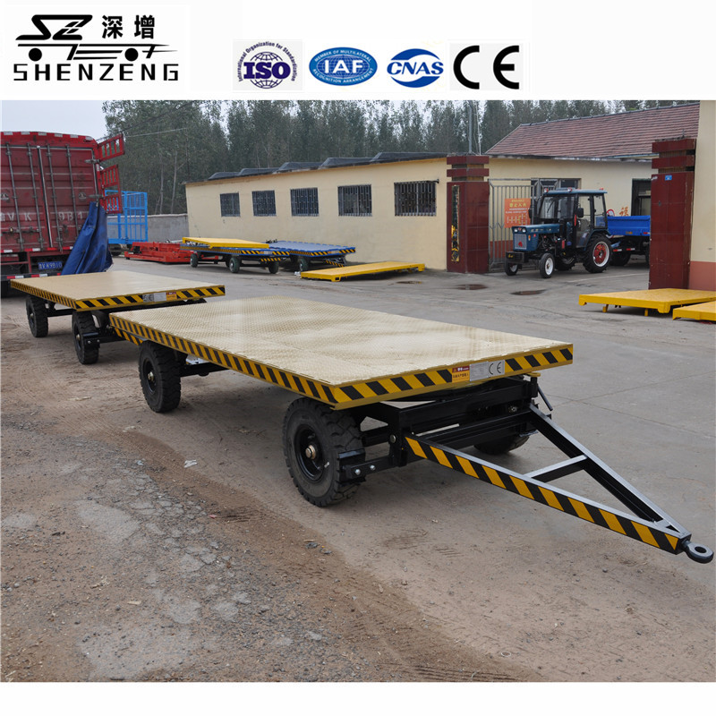 5吨平板拖车拖车底盘厂内转运平板挂车机场转运拖挂车 拖车