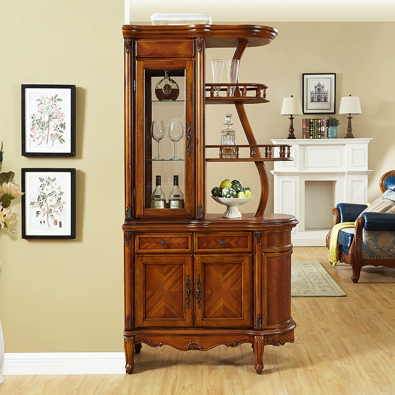 Американский solid wood винный шкаф-поделение для гостиной, прихожей, двойной стилистики европейский стиль, прихожая, ветеринар