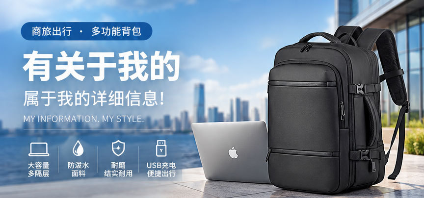 New Style Carry-on Backpack for Men, Multi-functional Expandable Business Backpack, Large Capacity Shoe Compartment, Premium Travel School Bag
