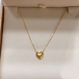 Универсальное модное брендовое дизайнерское ожерелье в виде сердечка, изысканные аксессуары в форме сердца, Южная Корея, легкий роскошный стиль, тренд сезона, новая коллекция