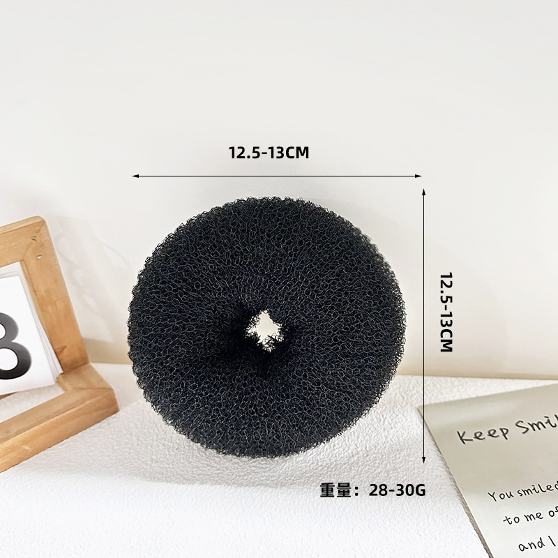 Platillo de rosquilla, mujer perezosa, lazo para el cabello con cabeza de bola esponjosa, artefacto para niños, tocado de capullo, accesorio para el cabello coreano