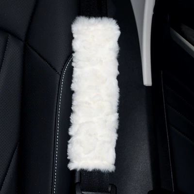 Seat belt shoulder pad – Imitation Rabbit Fur Seatbelt Shoulder