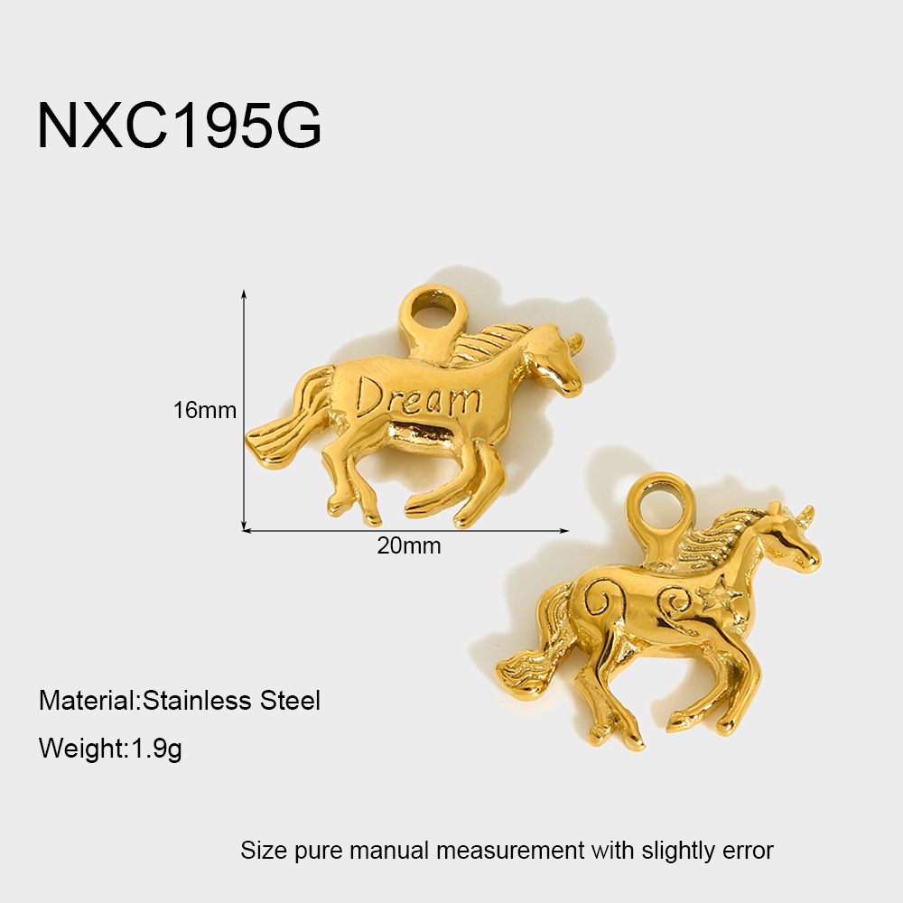 3g Weight 0.03µm-0.05µm Gold Plating Thickness PVD Coated Gold Plating Process Pendant Jewelry Making Type 18K Real Gold Plated Plating Material 1 Piece Quantity 304 Stainless Steel Material Whistle, Notes, Horse Pattern Modern Style, Classic Style Style Plating Craft 1 Piece 304 Stainless Steel Whistle Notes Horse Polished Pendant DIY Ornament Accessories 17