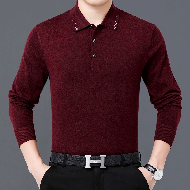 Autumn cashmere warm long-sleeve, base T-shirt