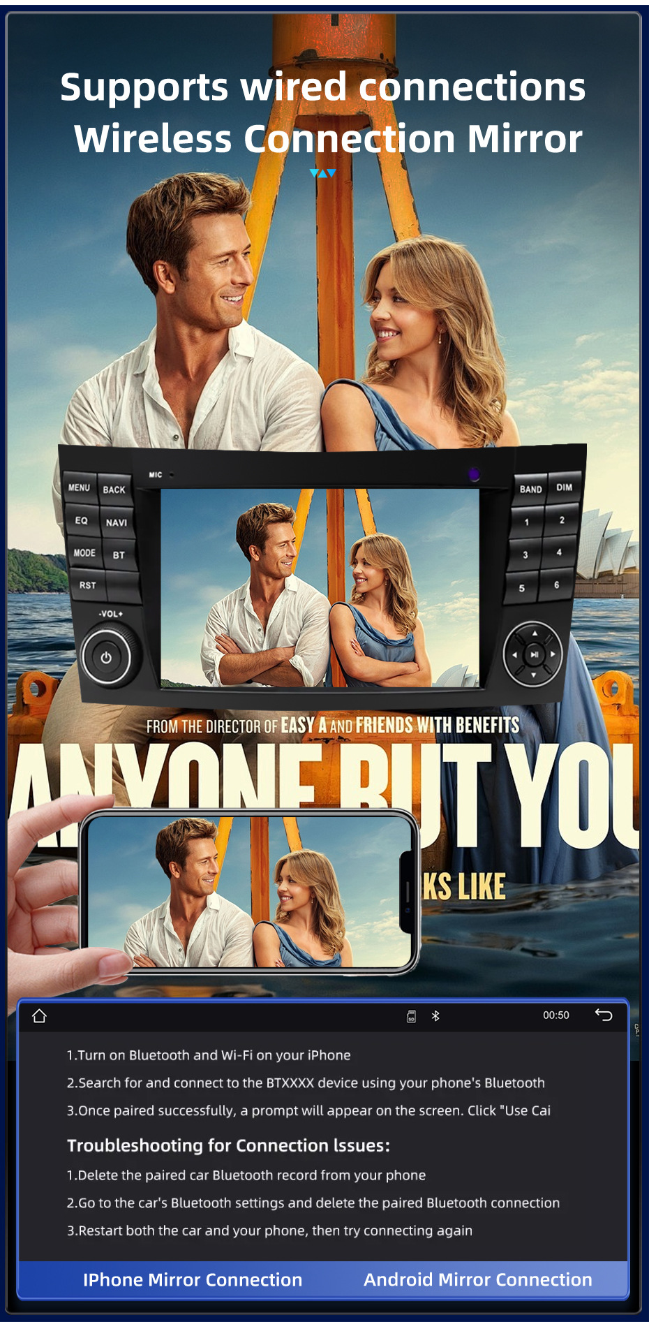7inch Suitable for Mercedes-Benz E-Class W211 Car Central Control Large Screen Navigation Carplay Player