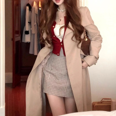 比例重构 超高腰三色日系修身短裙黄金比例收腰包臀裙显瘦半身裙