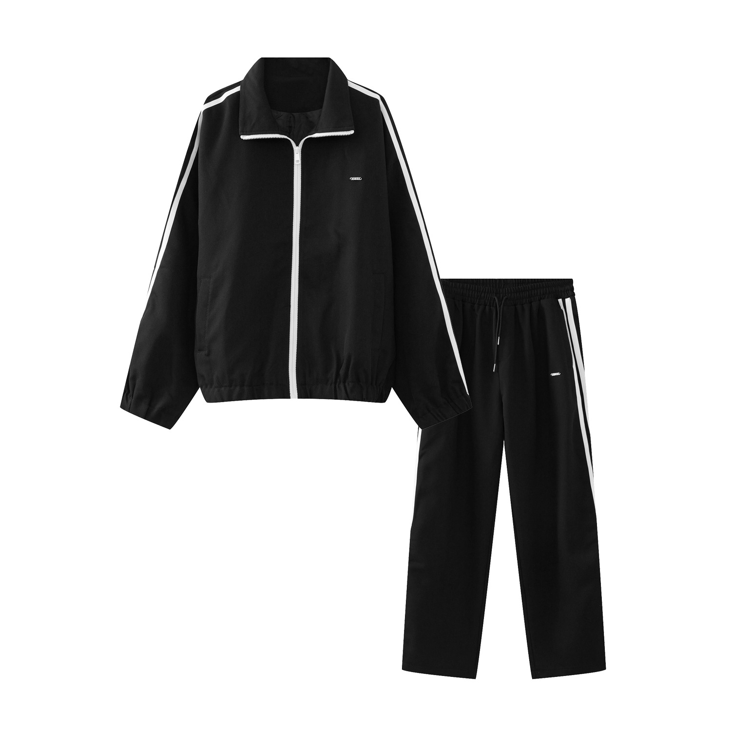 Mtlclothes ropa de Hombre | 2022 otoño nuevo estilo coreano suelta contraste color costura casual traje deportivo para hombres y mujeres