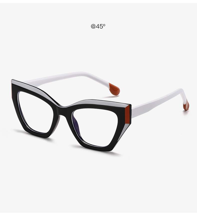 Anti blauwlicht bril retro mode voor dames met platte lens_voghion.com