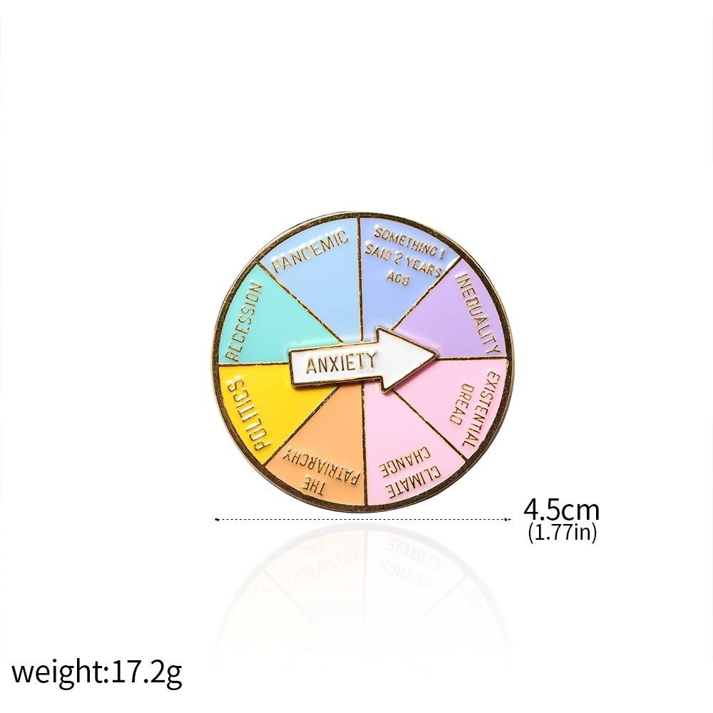 Rainbow emotional adjustable keychain, badge, brooch