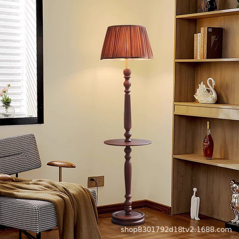 Vintage American-Style Luxury Floor Lamp for Living Room, High Aesthetic Value, French-Style Bedroom Bedside Ambient Light, Standing Floor Lamp Vintage American-Style Luxury Floor Lamp for Living Room, High Aesthetic Value, French-Style Bedroom Bedside Ambient Light, Standing Floor Lamp
