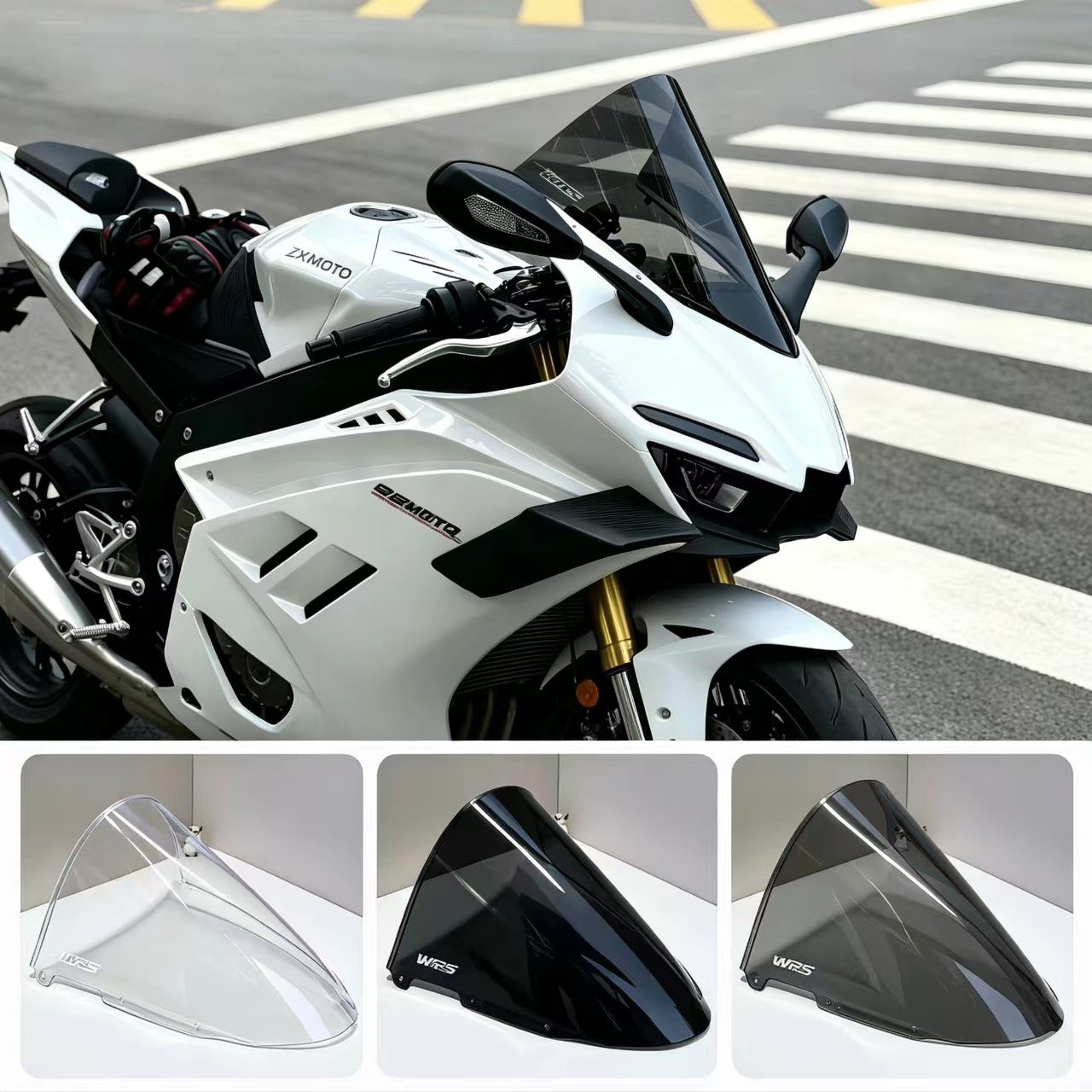 Suitable for Zhangxue Motorcycle 820rr windshield, 820RR racing model elevated front windshield