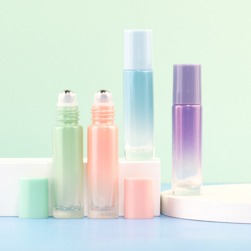 Roll-on perfume roll-on bottle, portable essential oil bottle for travel, beauty and face, light-proof glass sample bottle