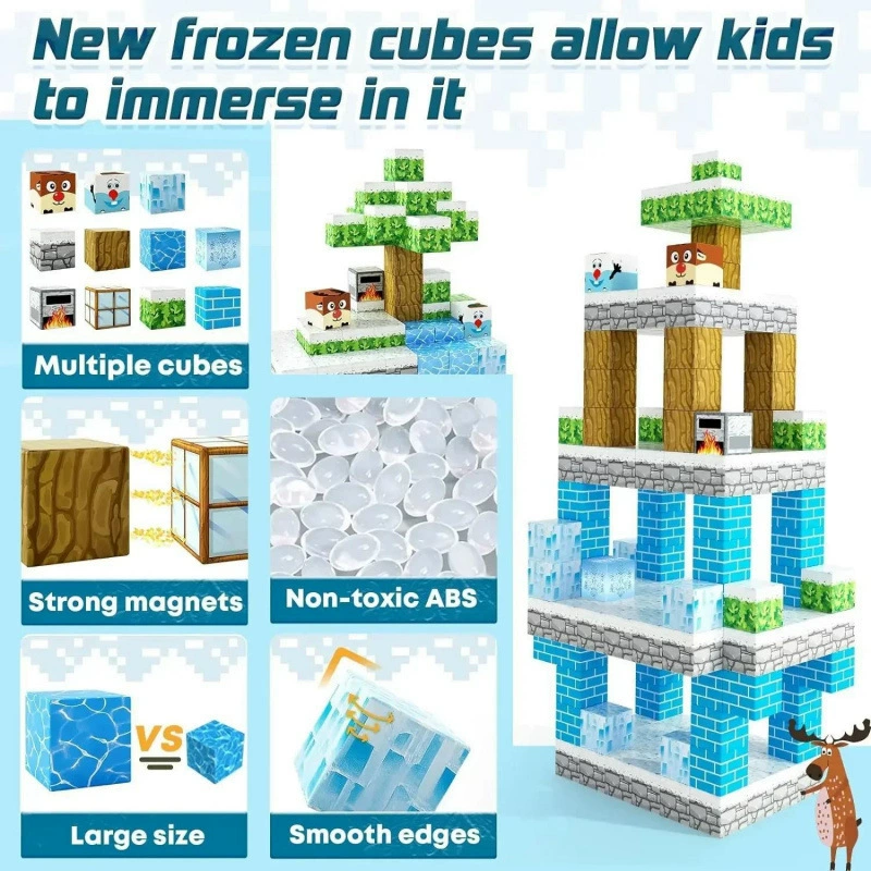 Магнитные строительные блоки Mine World Cube Magnet World набор