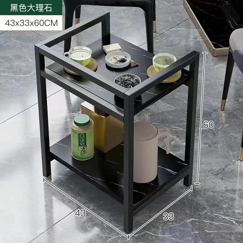 木制款麻将馆茶杯架客厅麻将桌可移动小茶几卧室落地正方形置物架|undefined