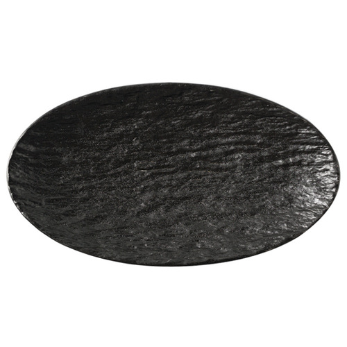 Restaurant hotel Japanese rock texture oval fish plate large household braised steamed fish plate light luxury western food plate tableware