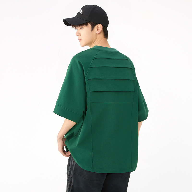 Wholesale tide brand fried street solid color Joker fashion personality design 2025 spring new men's and women's short T-shirt casual tee Wholesale tide brand fried street solid color Joker fashion personality design 2025 spring new men's and women's short T-shirt casual tee