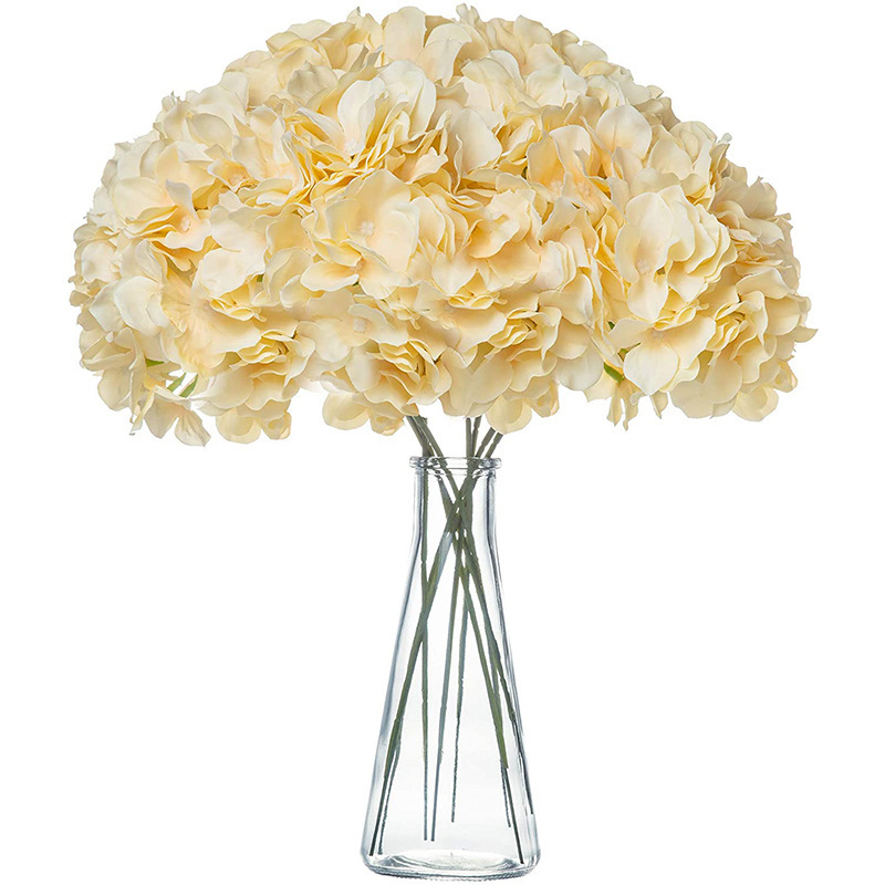 Flores de imitación de alta gama de una sola rama sensación de gran hortenida cabeza de hortenida decoración de mesa de comedor para el hogar accesorios de fotografía