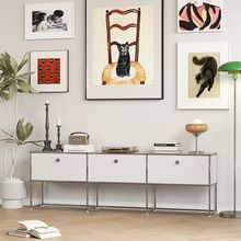 中古USM模块组合电视柜网红ins不锈钢餐柜简约家用客厅收纳储物柜