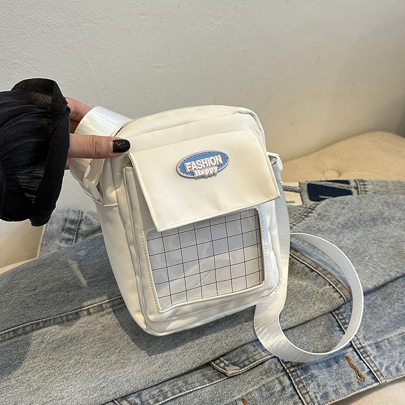 Coreana lindos bolsos transparentes mujeres 2024 nuevo tipo de bolsos portátiles versátiles para teléfonos móviles bolsos de hombro para estudiantes