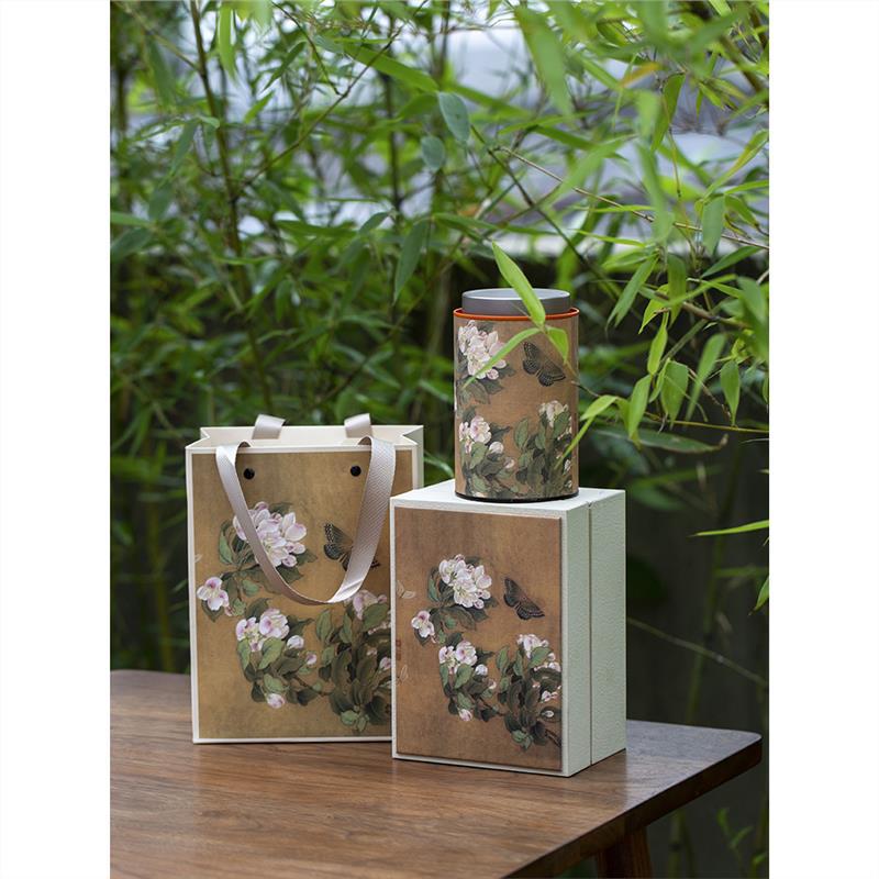 高档复古茶叶罐包装红茶伴手礼品盒单罐小双罐150g岩茶白茶空盒子