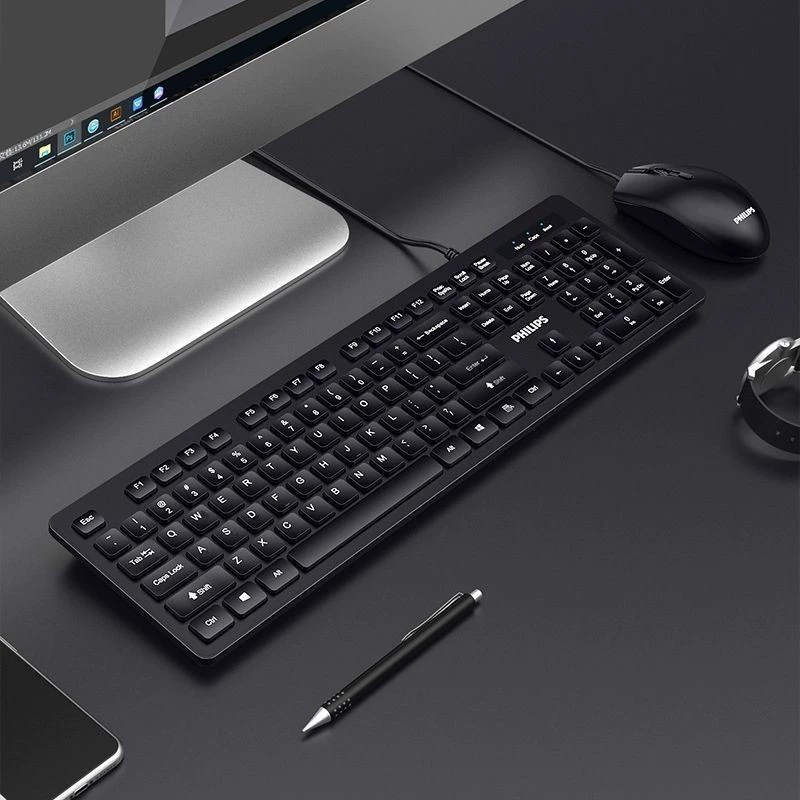 Philips SPT6264 Проводная клавиатура мышь костюм настольный компьютер бизнес-офис Универсальная клавиатура мышь костюм