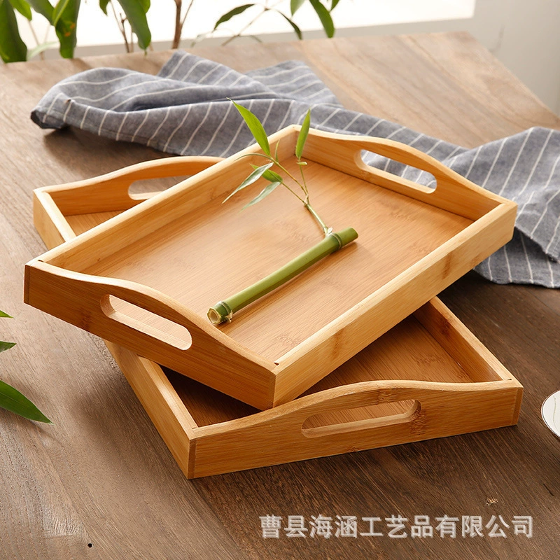 Деревянные поддоны прямоугольные деревянные десерты послеобеденный чай бамбуковая тарелка отель макароны кондитерские тарелки домашние чайные тарелки деревянные тарелки
