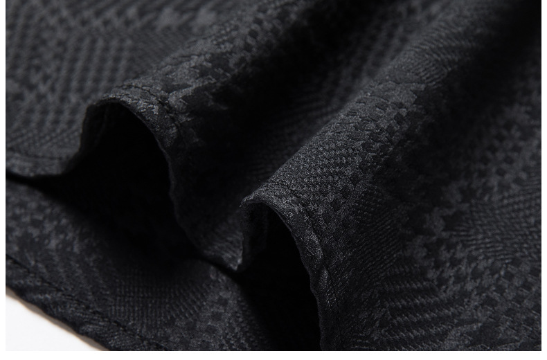 Áo sơ mi nam dài tay lụa tơ tằm cao cấp họa tiết jacquard không cần ủi — CS13 trắng chi tiết 21