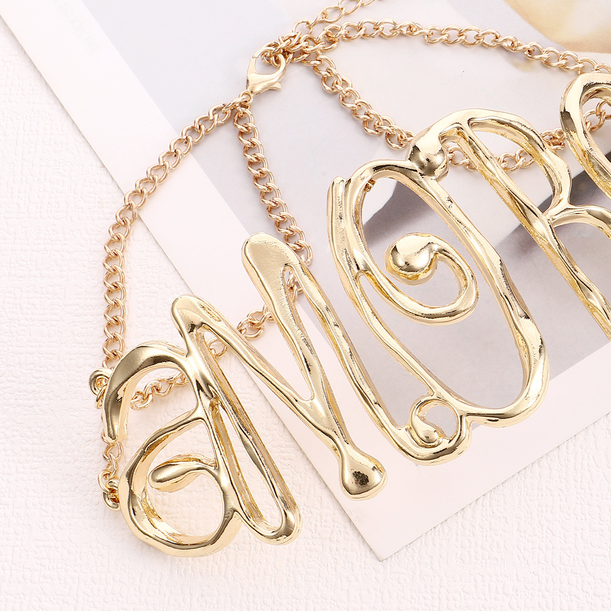 Fashion Letter Alloy Plating Womenu0027S Necklace 1 Piece