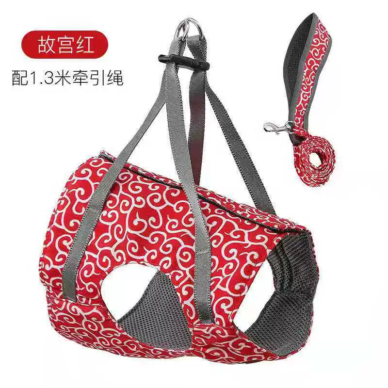 Жилет для кошек Нагрудный чехол Новая Противоударная одежда для прогулок для кошек Китайский стиль Кошачий поводок Товары для домашних животных