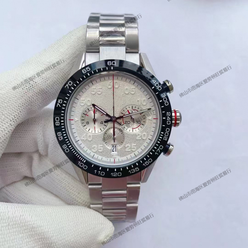 2024 New Tag Heuer Carrera Porsche Series Quartz Sports Chronograph Six-Pin Multifunctional Men's Watch