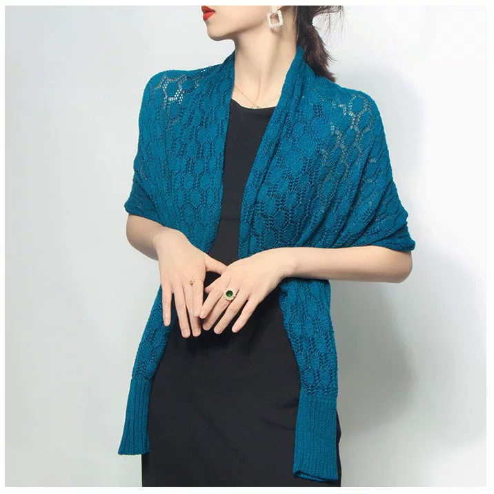 Летнее knitted осеннее накидка, тонкие рукава, дышащий жилет, защита от солнца, с защитой шеи