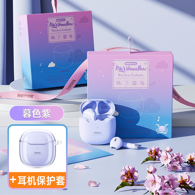 REMAX爆発マシュマロtwsミニbluetoothヘッドフォンステレオ音楽ワイヤレスイヤホン卸売りギフトボックス|undefined