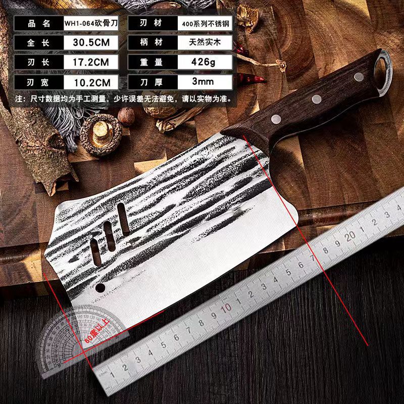닭 날개 나무 손잡이 단조 찹 나이프