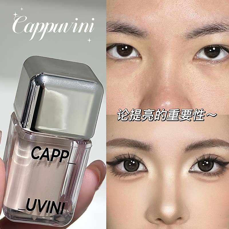 Cappuvini cristalino cubre los ojos oscuros, cubre la impresión de acné, mejora el brillo de la cara, maquillaje