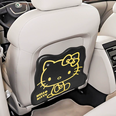 Kitty Car Seat Back Anti-Kick Chair back anti-kick pad - kt007-10-kitty-black-gold-model1-styling-model