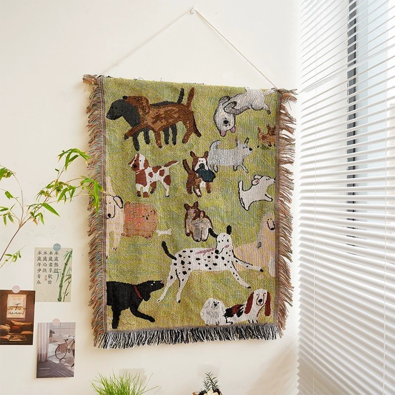 Американский мультяшный гобелен декоративная комната фоновая стена настенная атмосфера кемпинга