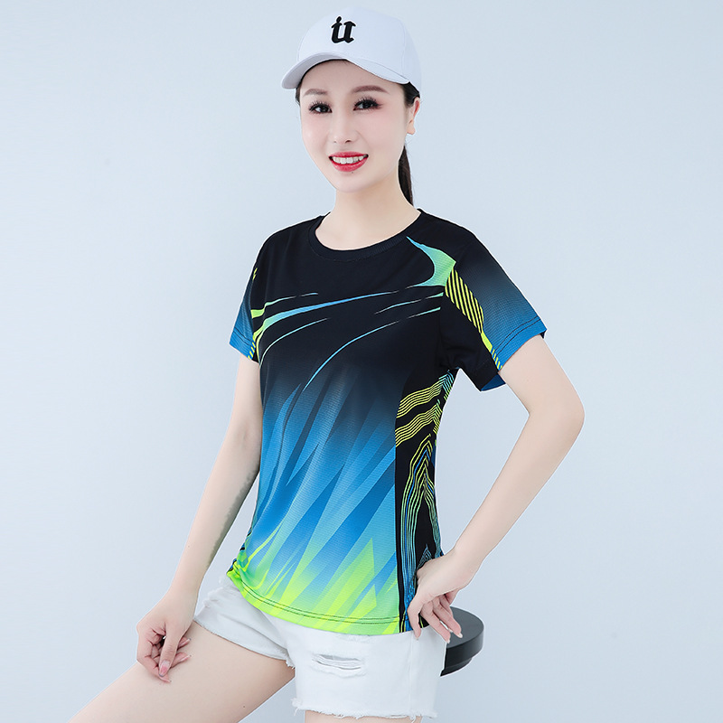 Spot Cross-Border Quick-Drying Fitness Clothing Training Clothing Quick-Drying T-Shirt Women's Summer Short-Sleeved Casual Sweat-Absorbent Breathable Sports