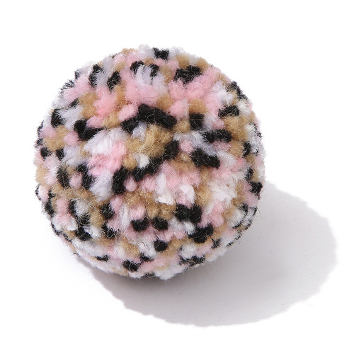 Manufacturer's cross-border color matching thick woolen hat clothing accessories accessories 5cm plush ball size can support ordering