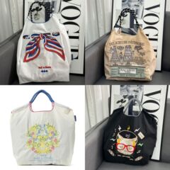 日系ボールチェーンマカロン刺繍ショッピングバッグ小衆ナイロンハンドバッグエコバッグ新商品バッグ