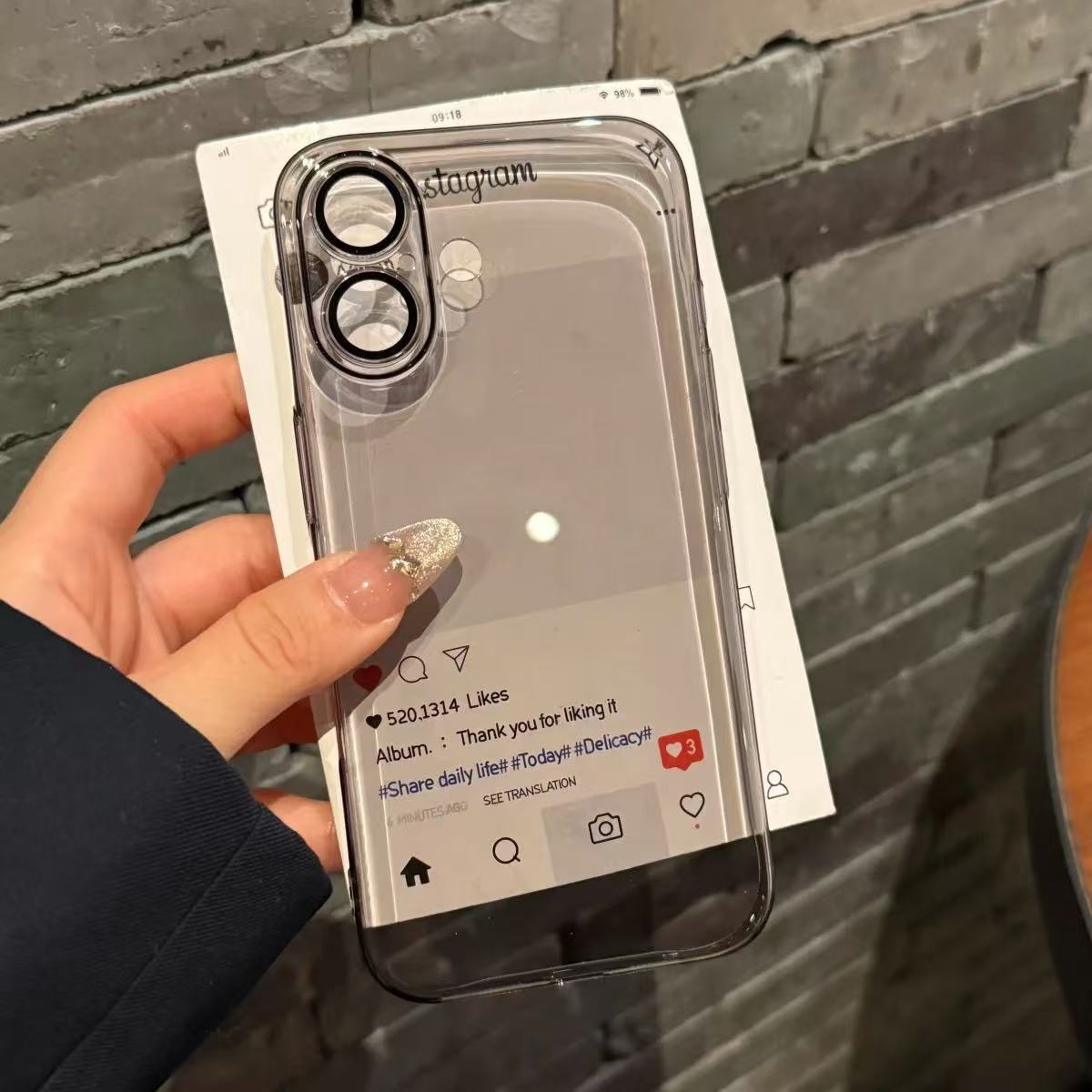 Simple, de alta calidad, transparente, ultrafino, aplicable, funda para teléfono móvil iPhone14 15 funda para teléfono móvil Apple 16ProMax 13 mujer