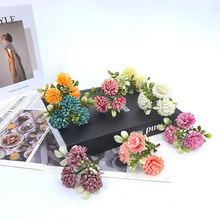 4cm乒乓菊花串 ins风小水草 手工花环手腕花配件仿真花diy材料