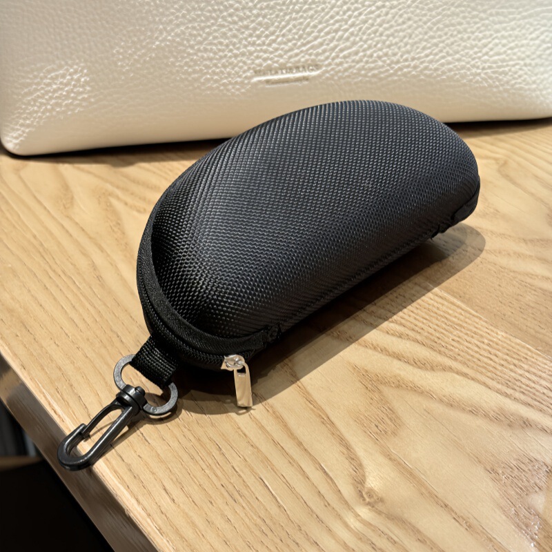 Black Hook Zipper Case for Sunglasses, Anti-Pressure Thickened Eva Oxford Cloth Wholesale Storage
